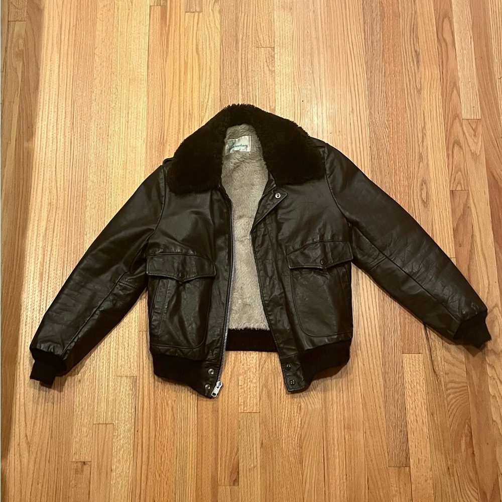 Gino men’s leather flight jacket